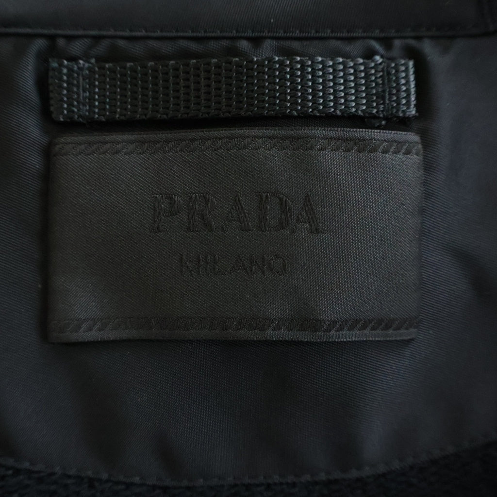 PRADA(プラダ) 21AW ロゴプリント ジップアップ スウェットパーカー ブラック UJL186