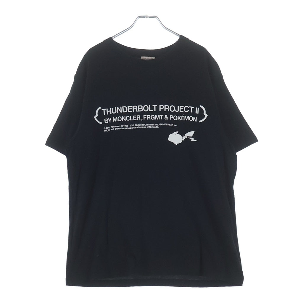 MONCLER(モンクレール) 19AW ×FRAGMENT MAGLIA フラグメント ロゴプリント 半袖Tシャツ カットソー ブラック E209U8005350 8392B