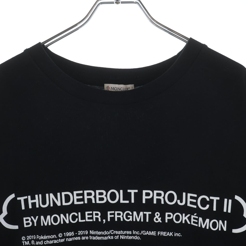 MONCLER(モンクレール) 19AW ×FRAGMENT MAGLIA フラグメント ロゴプリント 半袖Tシャツ カットソー ブラック E209U8005350 8392B