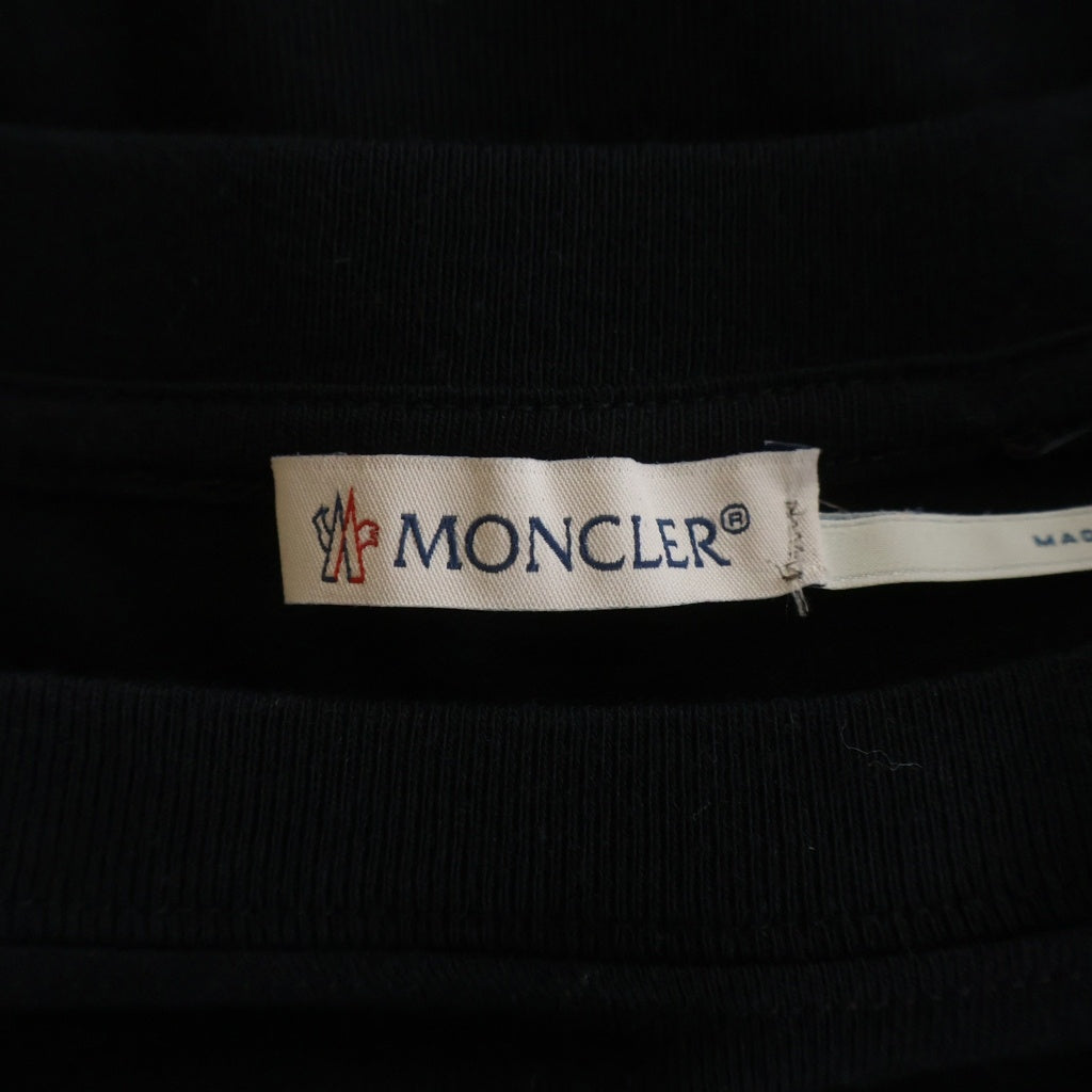 MONCLER(モンクレール) 19AW ×FRAGMENT MAGLIA フラグメント ロゴプリント 半袖Tシャツ カットソー ブラック E209U8005350 8392B