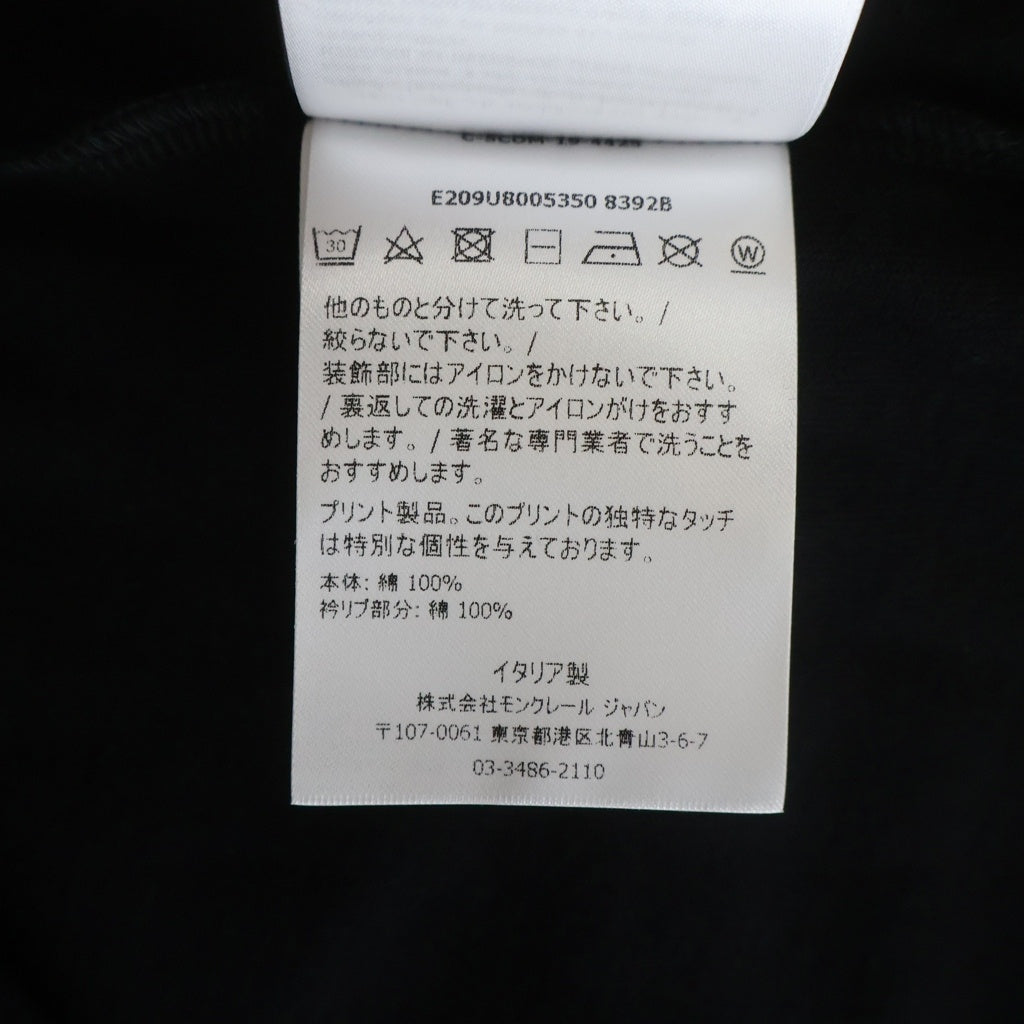 MONCLER(モンクレール) 19AW ×FRAGMENT MAGLIA フラグメント ロゴプリント 半袖Tシャツ カットソー ブラック E209U8005350 8392B