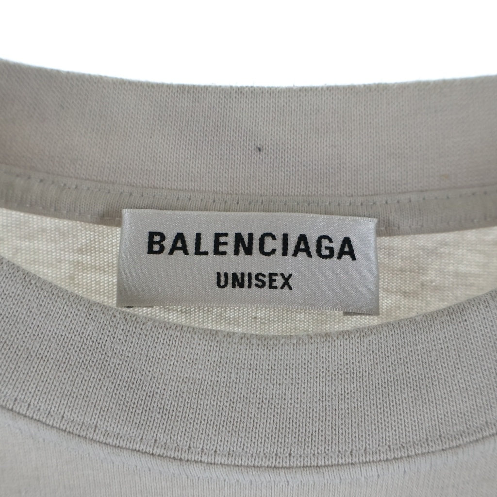 BALENCIAGA(バレンシアガ) 22AW スローガン ロゴプリント 半袖Tシャツ カットソー グレー 641655 TMVH3