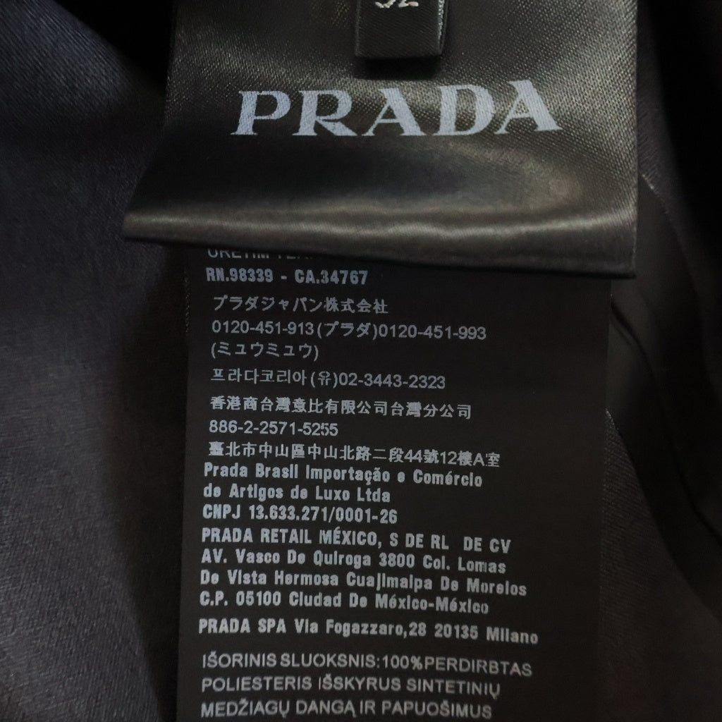 PRADA(プラダ) 21AW テクニカル ナイロン ジップアップ コート ブラック SGB042