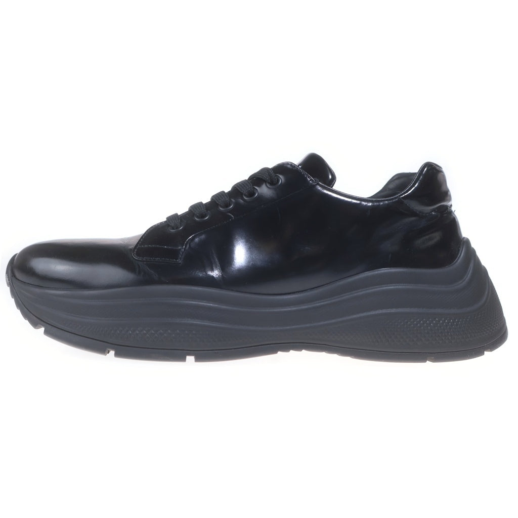 PRADA(プラダ) 19AW ブラッシュドレザー ローカットスニーカー ブラック