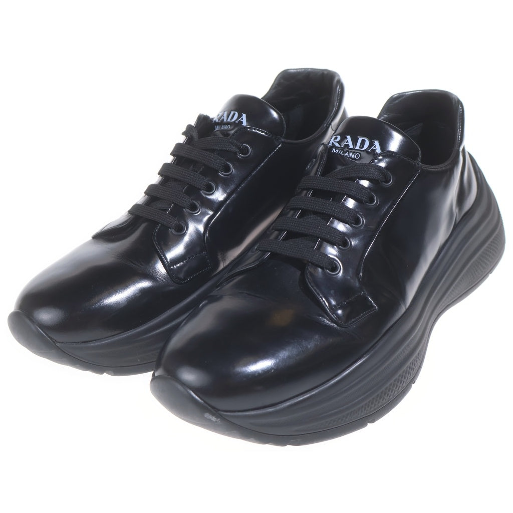 PRADA(プラダ) 19AW ブラッシュドレザー ローカットスニーカー ブラック