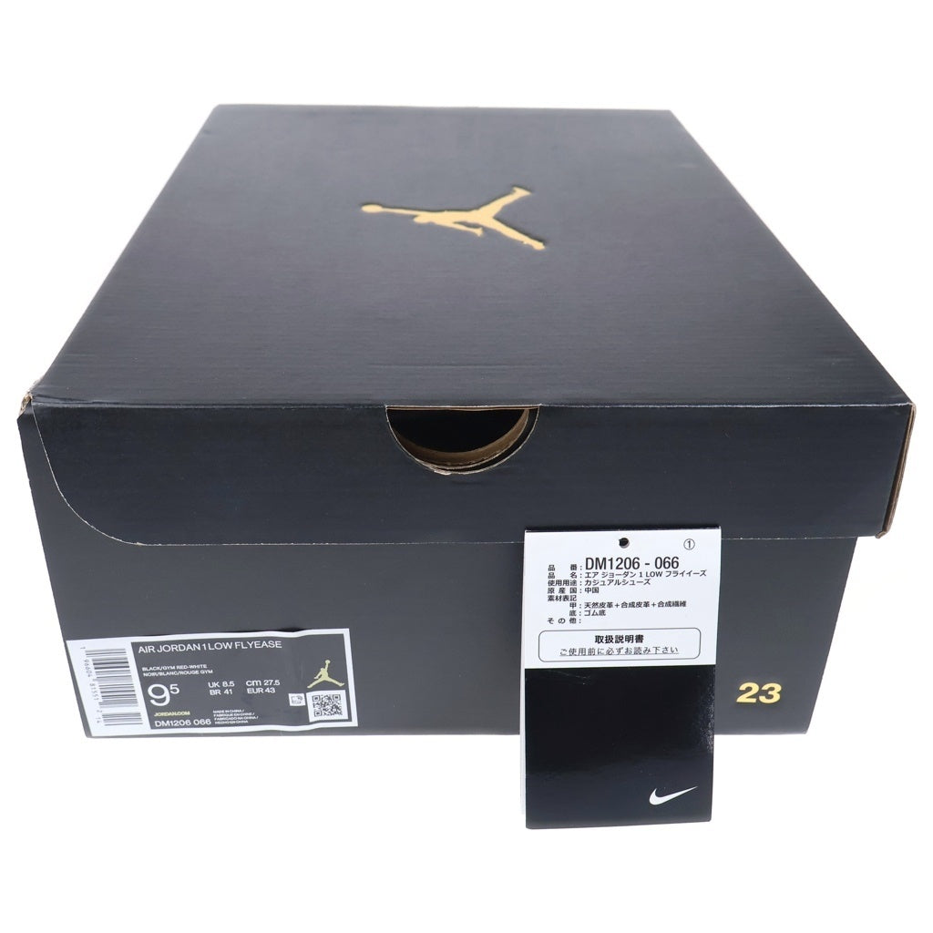 NIKE(ナイキ) AIR JORDAN 1 Low Flyease エアジョーダン ローカットスニーカー ブラック/レッド US9.5/27.5cm DM1206-066