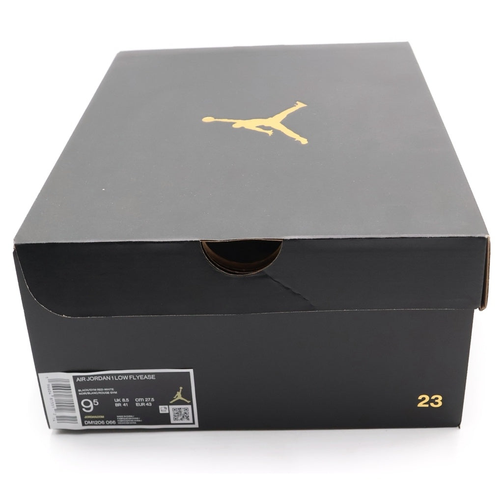 NIKE(ナイキ) AIR JORDAN 1 Low Flyease エアジョーダン ローカットスニーカー ブラック/レッド US9.5/27.5cm DM1206-066