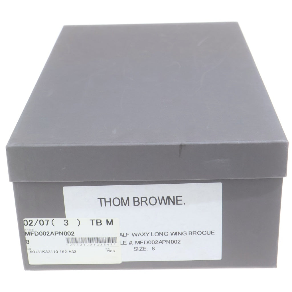 THOM BROWNE(トムブラウン) XAXY LONG WING BROGUE AFD002APN002 ロングウィング ブローグ レザー ビジネスシューズ ネイビー