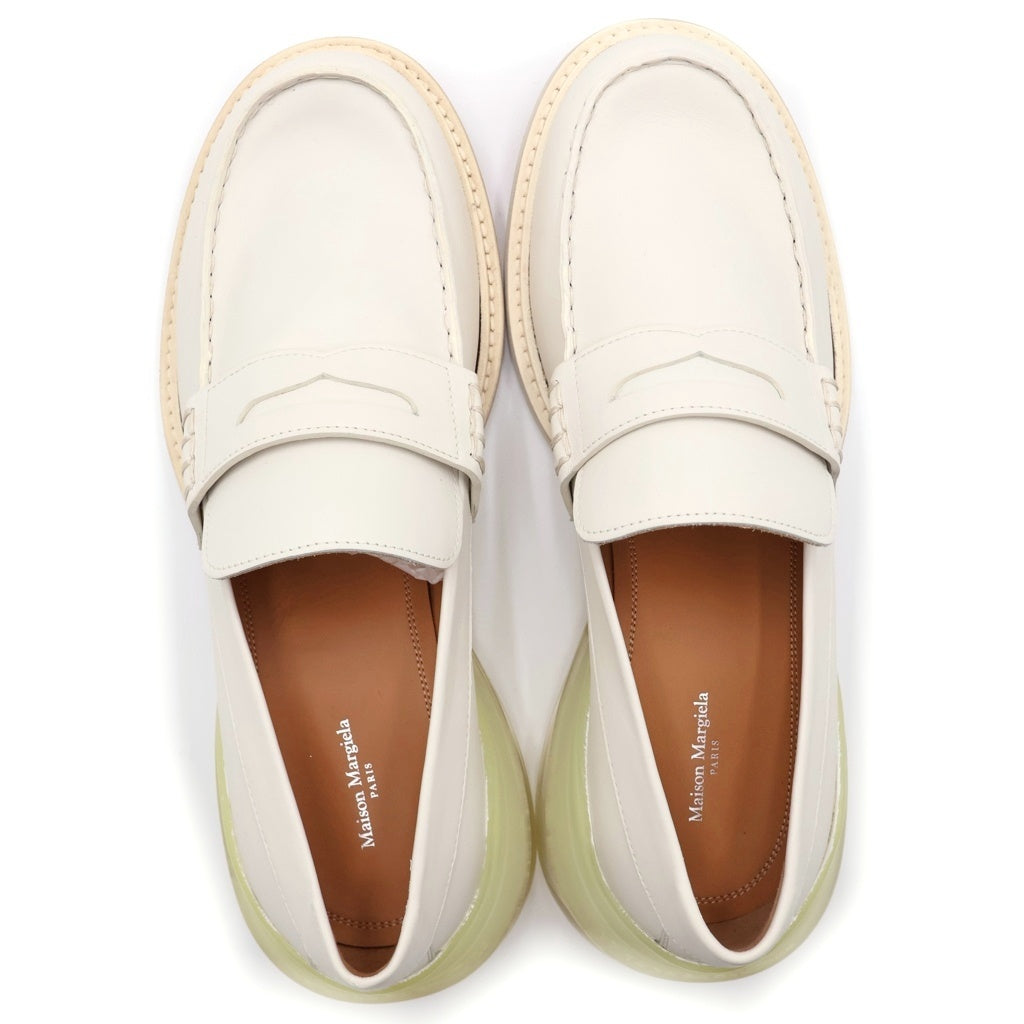 Maison Margiela(メゾンマルジェラ) 20SS Airbag Heel Loafer エアバッグ ヒール レザー コインローファー シューズ ホワイト S57WR0057