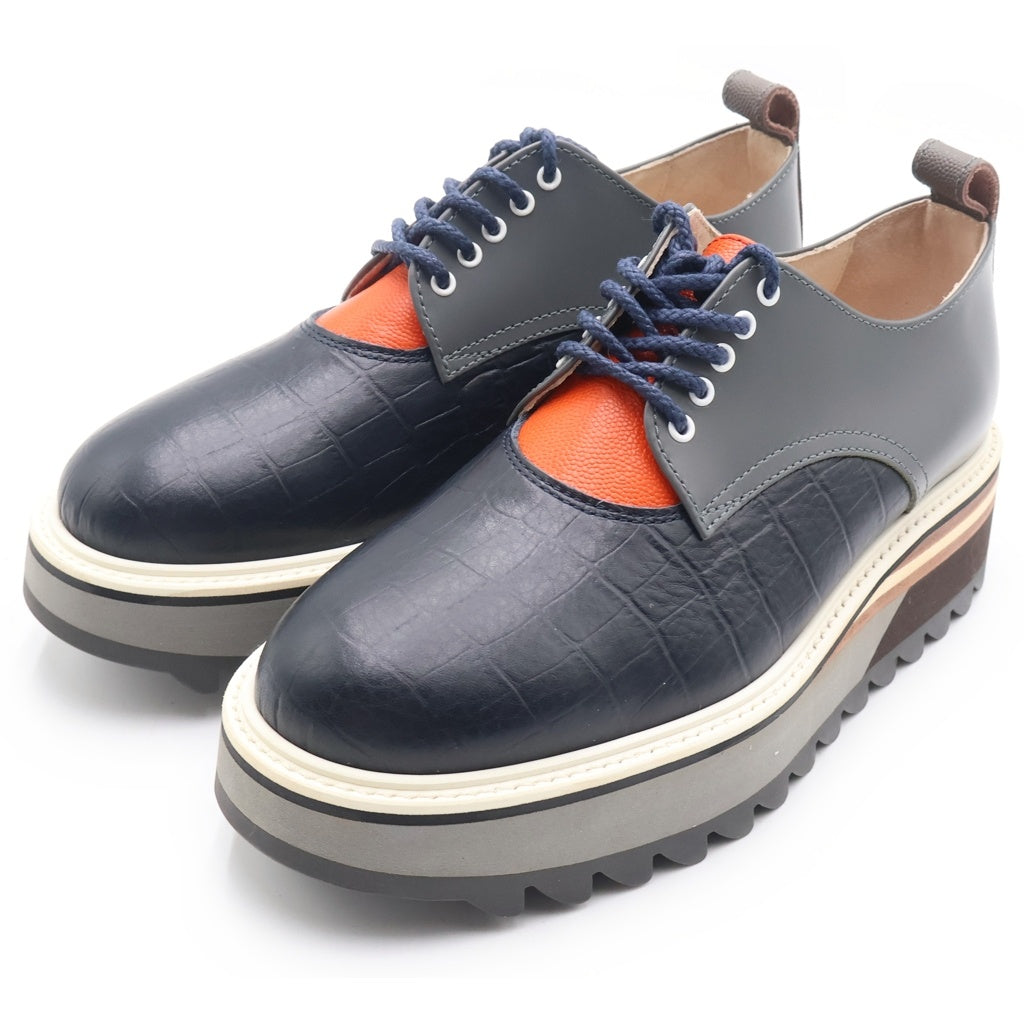 Hender Scheme(エンダースキーマ) MILLS ミルズ シャークソール レザー シューズ ブラック/グレー