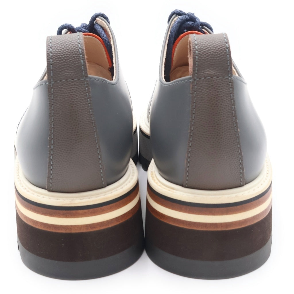 Hender Scheme(エンダースキーマ) MILLS ミルズ シャークソール レザー シューズ ブラック/グレー