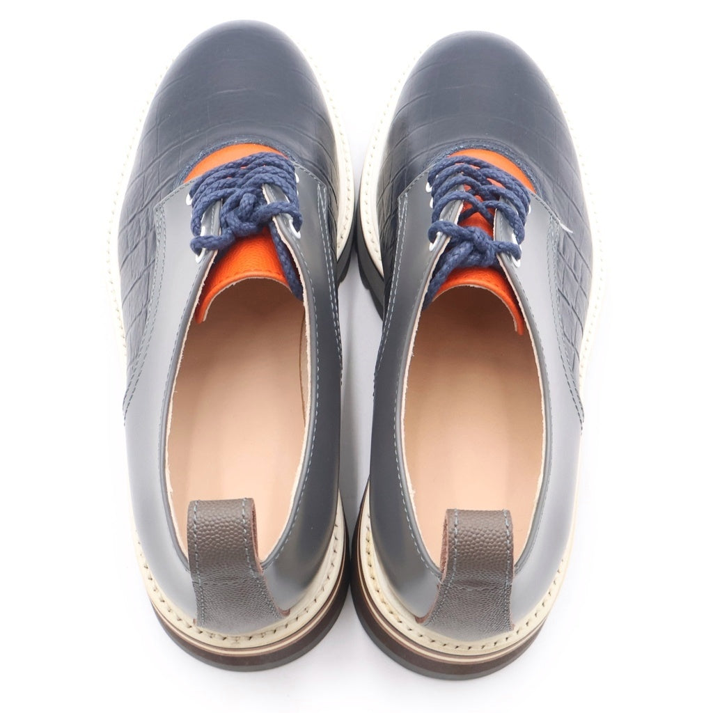 Hender Scheme(エンダースキーマ) MILLS ミルズ シャークソール レザー シューズ ブラック/グレー