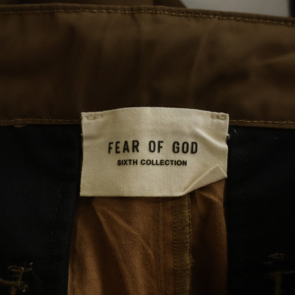 FEAR OF GOD(フィアオブゴッド) ナイロン ドローコード カーゴパンツ ブラウン