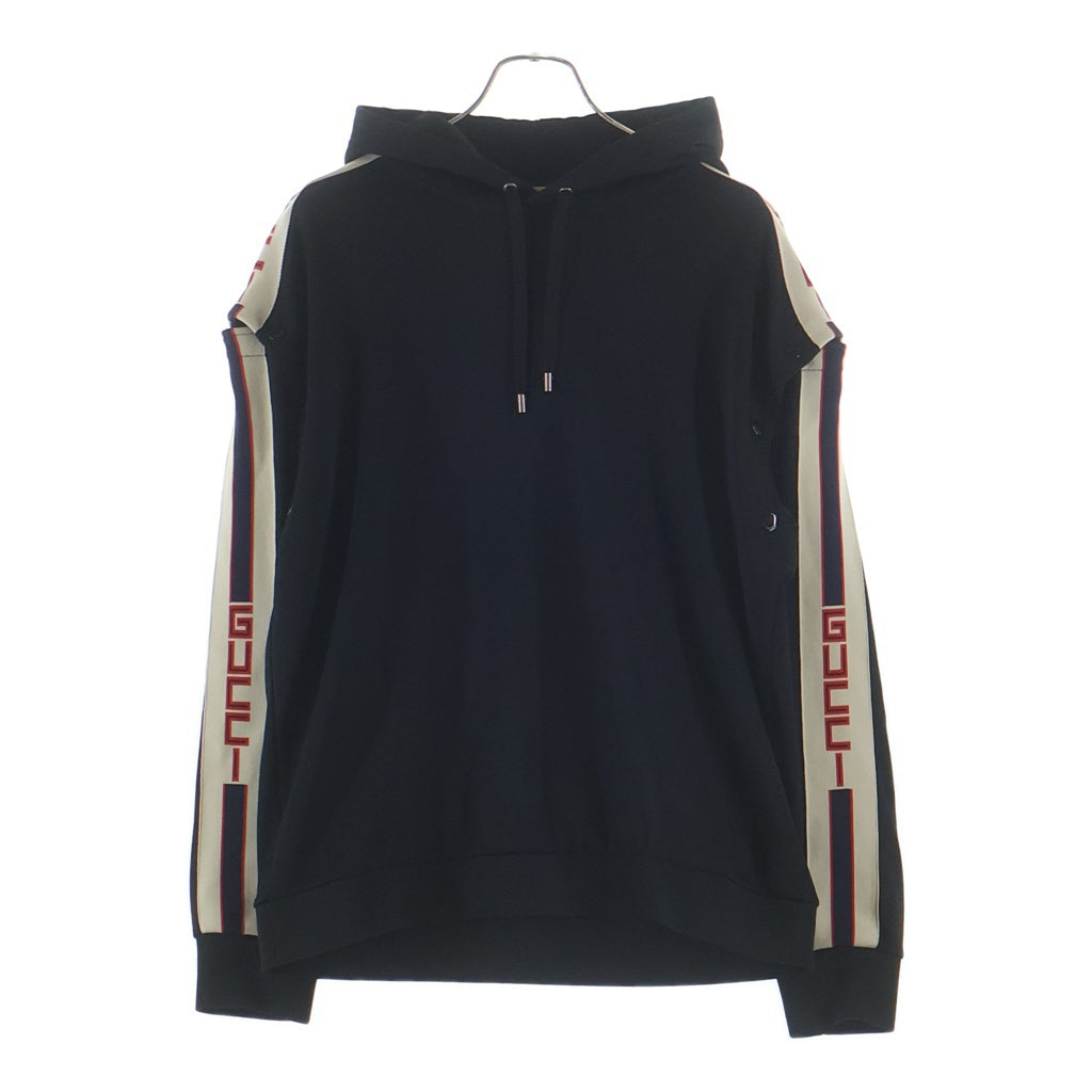 GUCCI(グッチ) テクニカルジャージー アームチェンジ スウェットパーカー ブラック 475354 X5U11