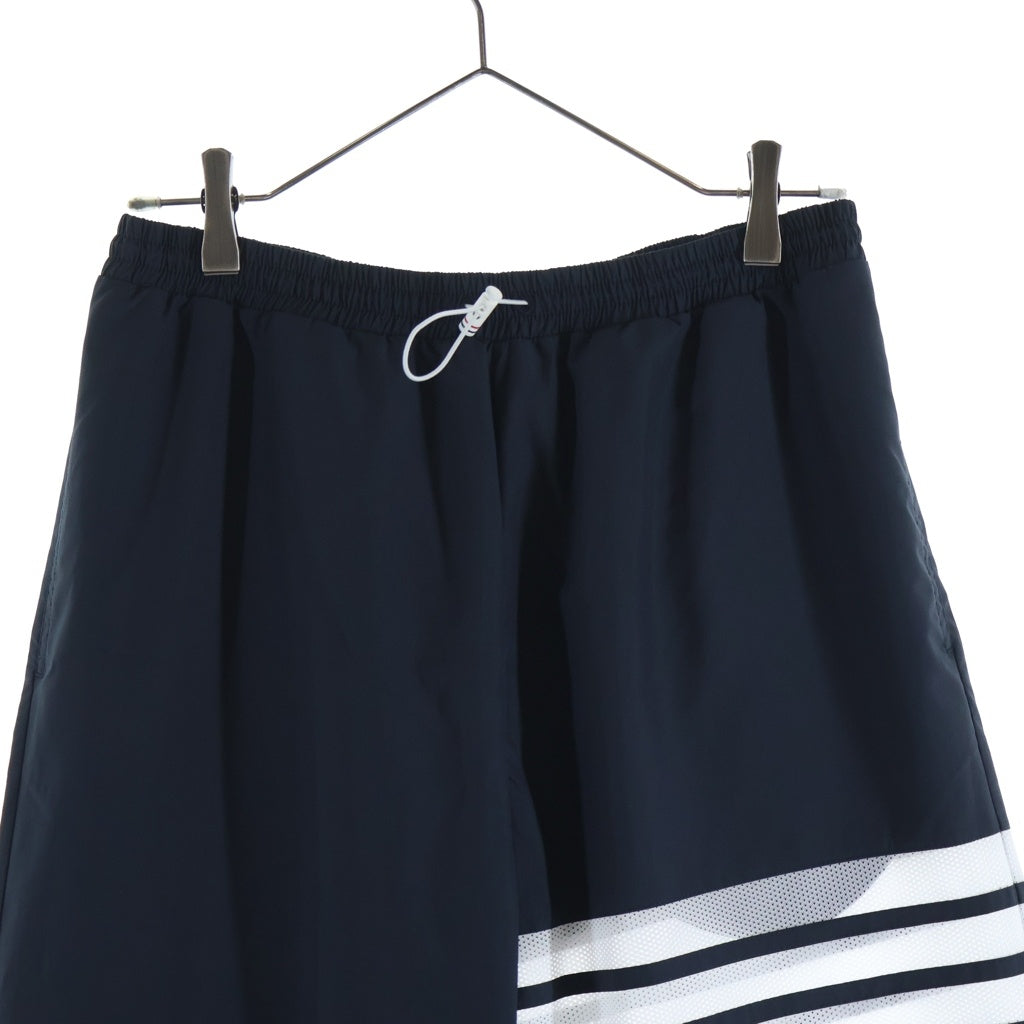 THOM BROWNE(トムブラウン) 4Bar Nylon Pant 4バー メッシュ ナイロンパンツ ネイビー MJQ163A-F0197 レディース