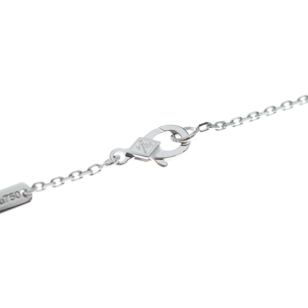 Van Cleef & Arpels(ヴァンクリーフアンドアーペル) (Van Cleef & Arpels) ヴァンクリーフ&アーペル K18WG ヴィンテージアルハンブラ ギヨシェ ネックレス シルバー/オレンジ VCARPNTH00 レディース