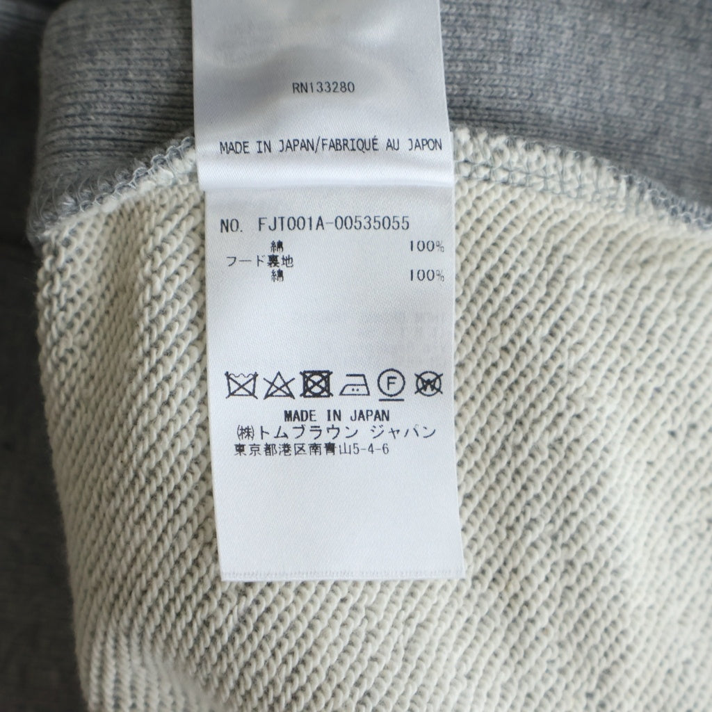 THOM BROWNE(トムブラウン) 4Bar Tricolor Zip Parka 4バー トリコロール スウェット ジップパーカー レディース グレー FJT001A-00535055