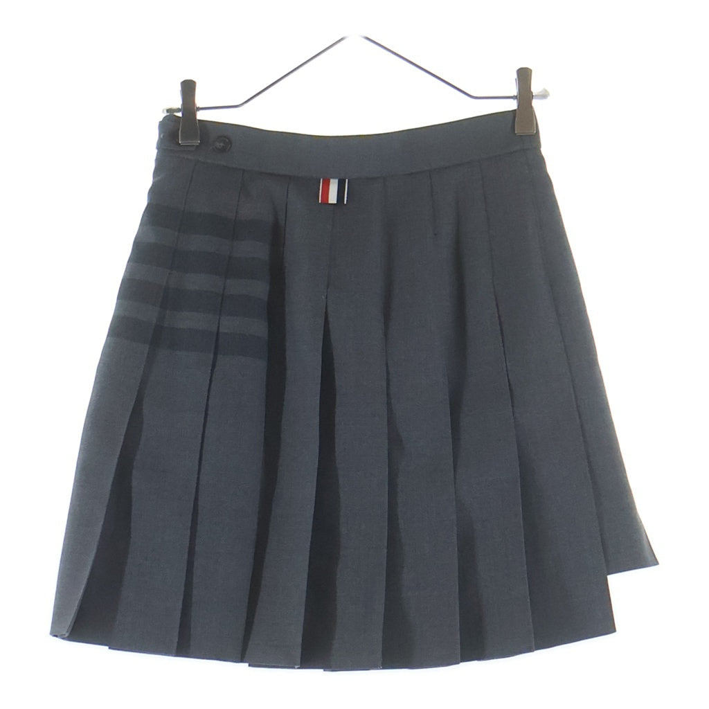 THOM BROWNE(トムブラウン) 4 Bar Pleats Skirt 4バー プリーツスカート レディース グレー FGC402A-04346