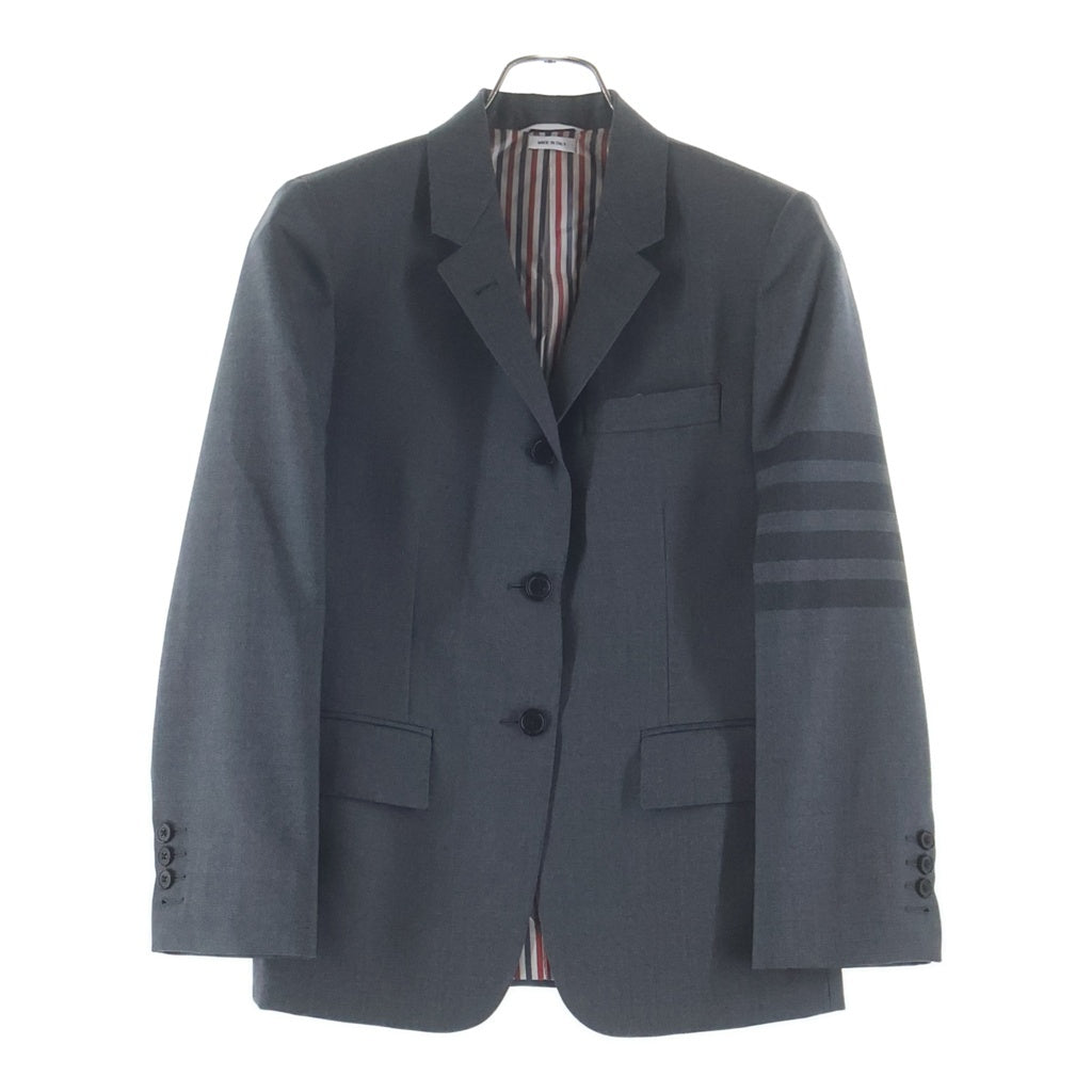 THOM BROWNE(トムブラウン) 4 Bar Wool Blazer 4バー ウール ブレザージャケット レディース グレー FBC637A04346035