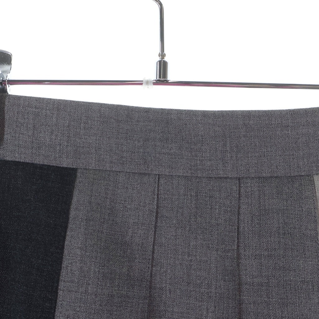THOM BROWNE(トムブラウン) Fresco Funmix Pleats Skirt フレスコ ファンミックス プリーツスカート レディース グレー FGC789F-00473