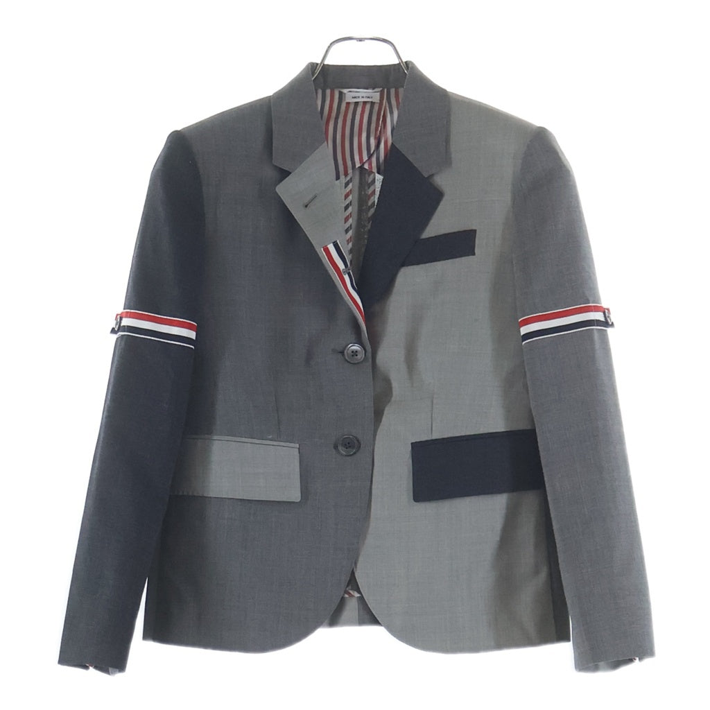 THOM BROWNE(トムブラウン) Fresco Funmix Blazer フレスコ ファンミックス ブレザージャケット レディース グレー FBC010F00473025