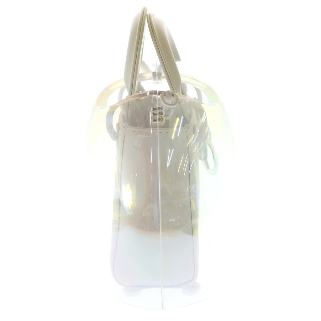 Christian Dior(クリスチャンディオール) Lady D-Dior レディ ディーディオール カプセル ミニ ハンド ショルダーバッグ クリア/ホワイト レディース