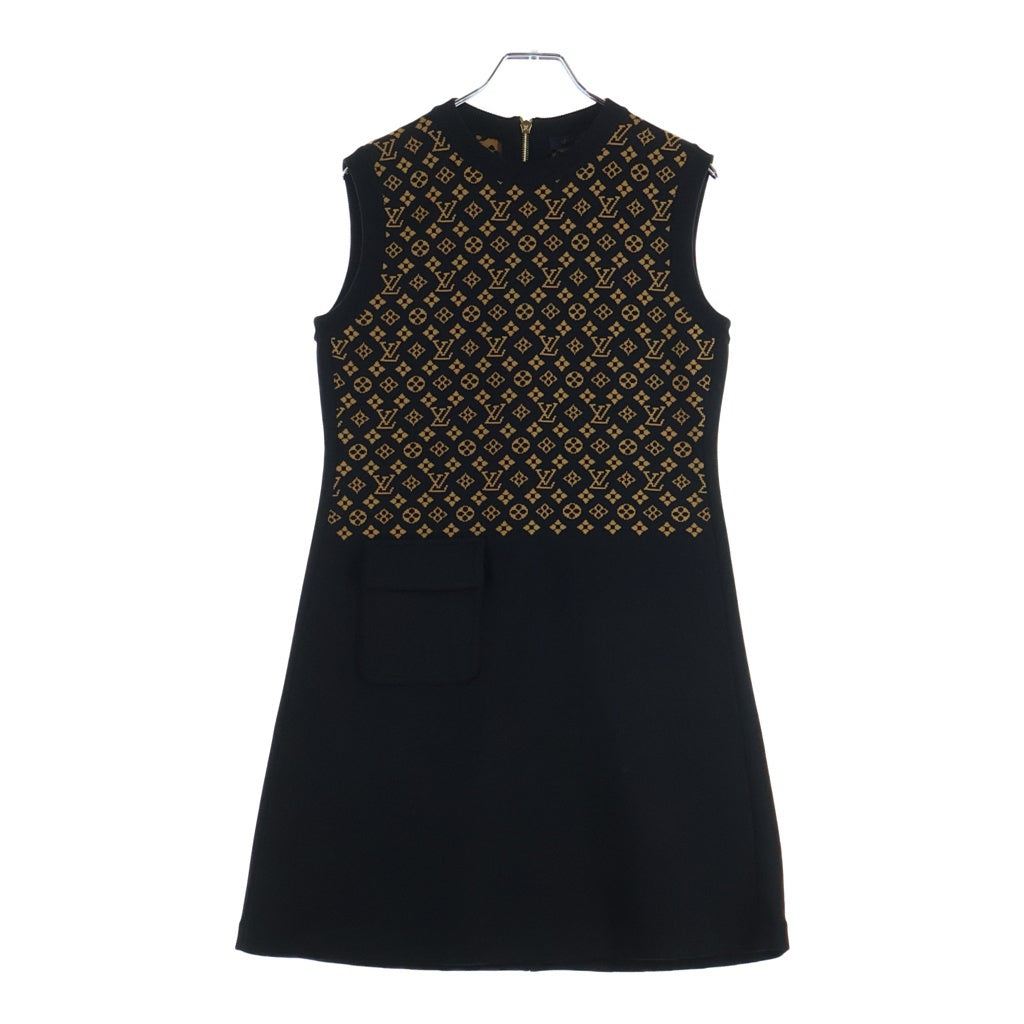 LOUIS VUITTON(ルイヴィトン) 24SS Monogram Knit Dress ノースリーブ モノグラム ニットワンピース ドレス レディース ブラック/ブラウン RW241W FN7 FQKD01