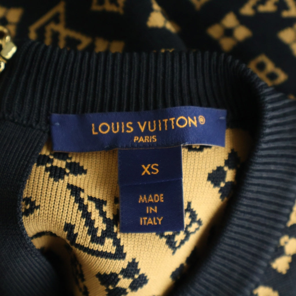 LOUIS VUITTON(ルイヴィトン) 24SS Monogram Knit Dress ノースリーブ モノグラム ニットワンピース ドレス レディース ブラック/ブラウン RW241W FN7 FQKD01