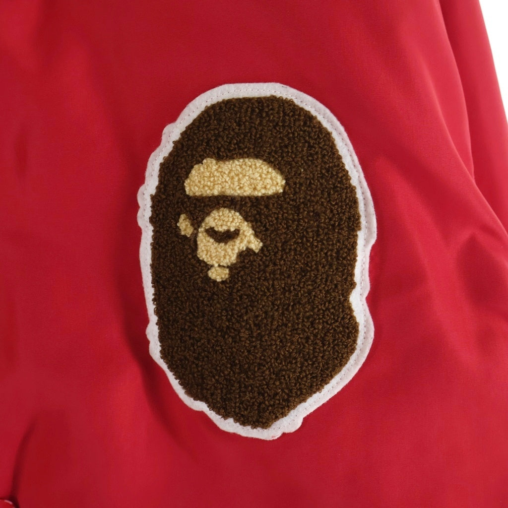 A BATHING APE(アベイシングエイプ) ×Champion Coach Jacket チャンピオン 裏地ボア コーチジャケット レッド