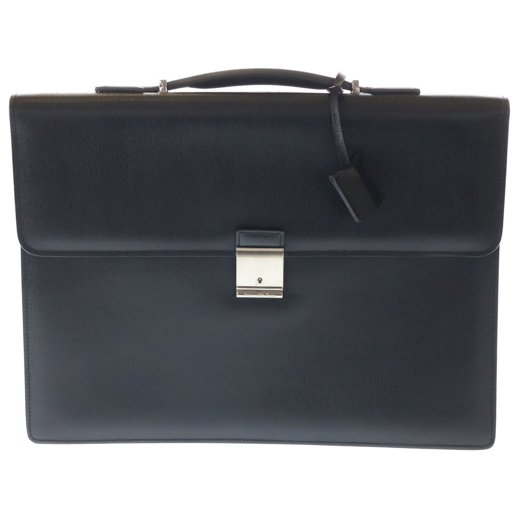Ermenegildo Zegna(エルメネジルドゼニア) ブリーフケース レザーハンド ビジネスバッグ ブラック