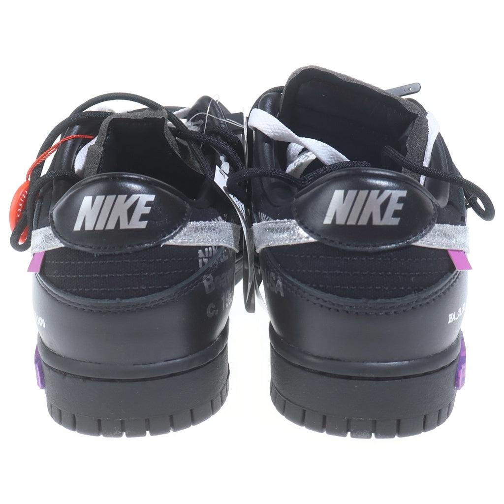 NIKE(ナイキ) ×Off-White Dunk Low 1 of 50 Lot.50 オフホワイト ダンク ローカットスニーカー ブラック US9.5/27.5cm DM1602-001