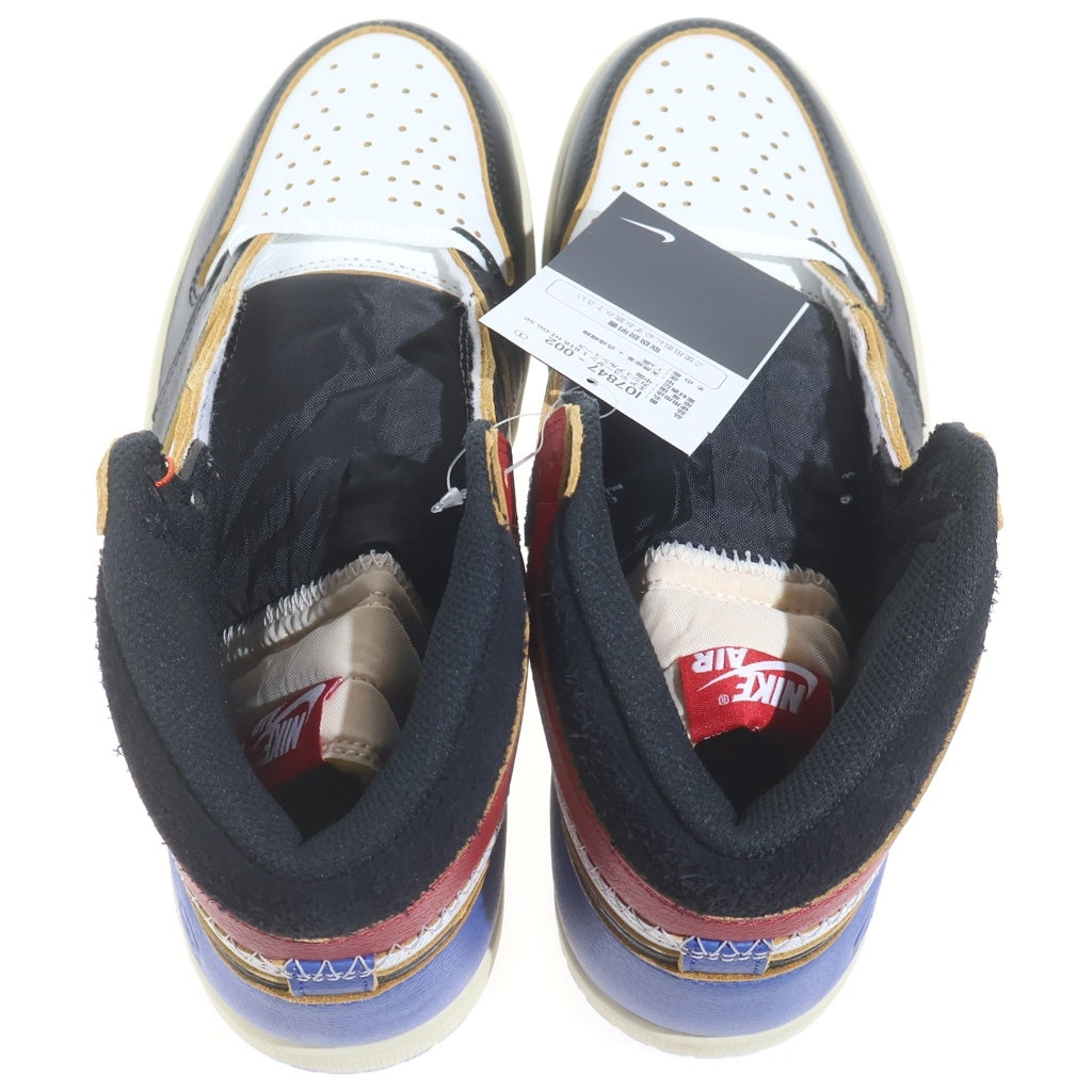 NIKE(ナイキ) ×fragment design × UNION AIR JORDAN 1 High OG フラグメントデザイン ユニオン エアジョーダン1 ハイカットスニーカー US9.5/27.5cm IO7847-002
