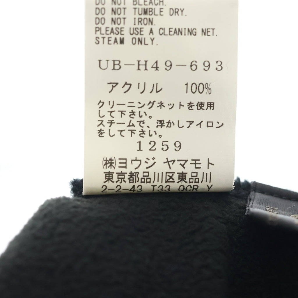 s'yte(サイト) アクリルニット フライトキャップ 帽子 ブラック UB-H49-693