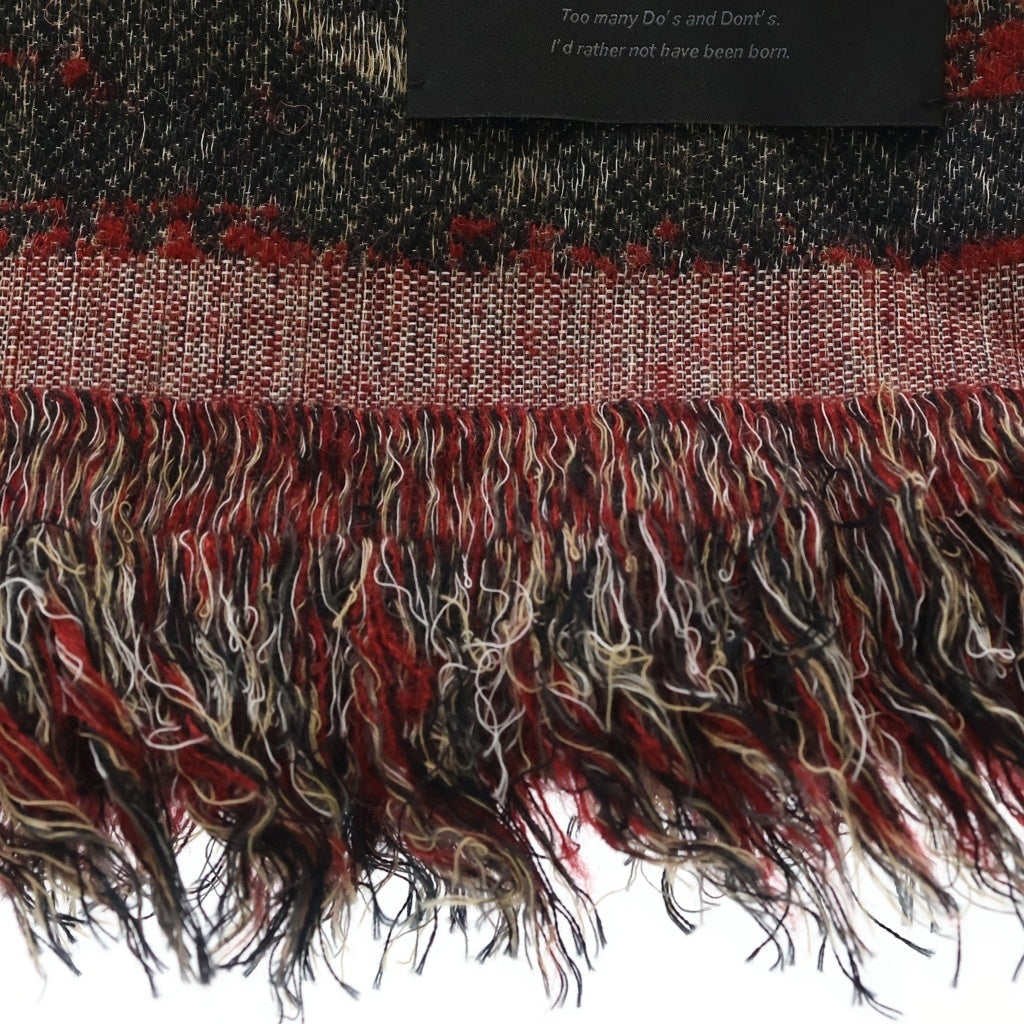 s'yte(サイト) FLORAL JACQUARD STOLE フローラルジャガードストール グレー/レッド UB-L15-024 レディース