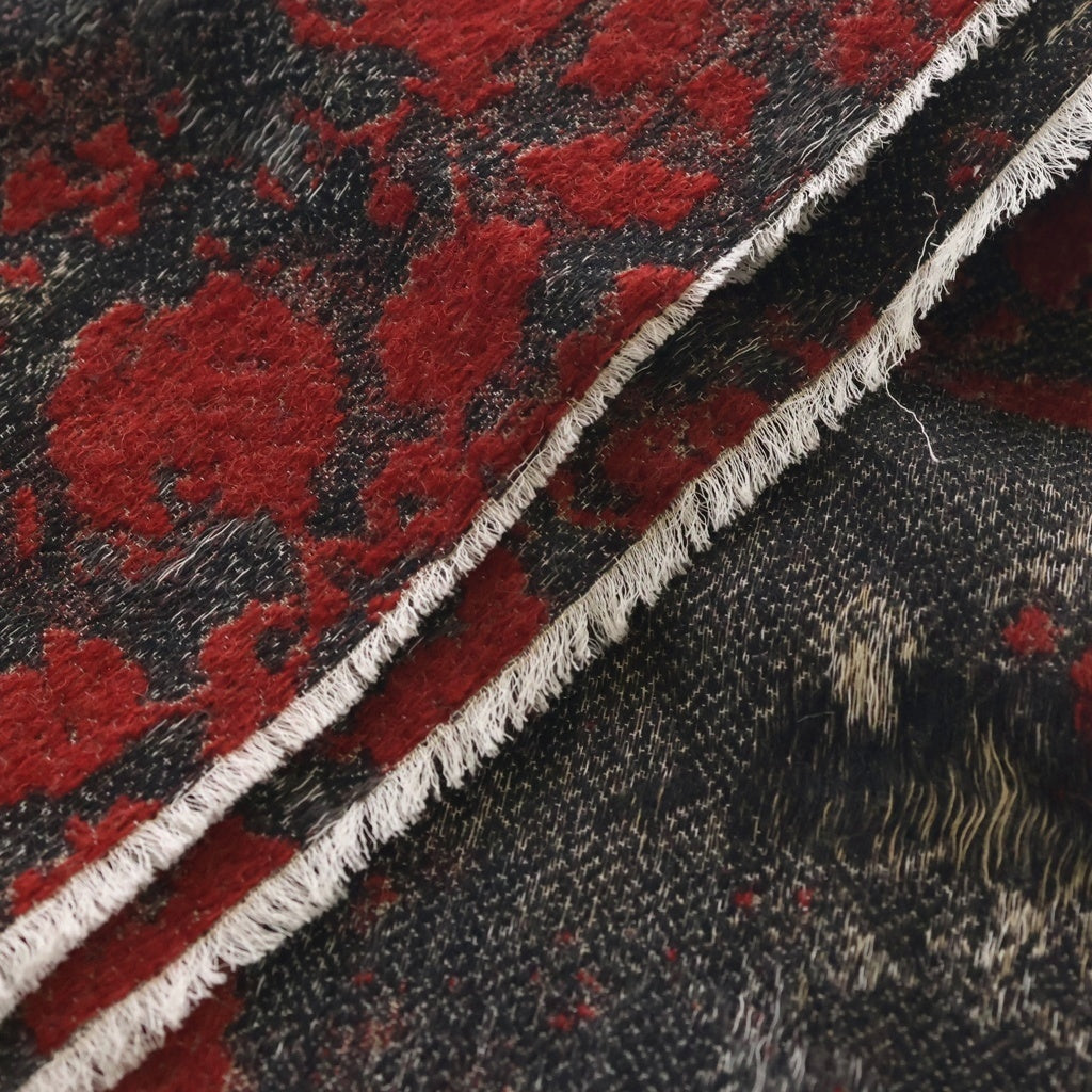 s'yte(サイト) FLORAL JACQUARD STOLE フローラルジャガードストール グレー/レッド UB-L15-024 レディース