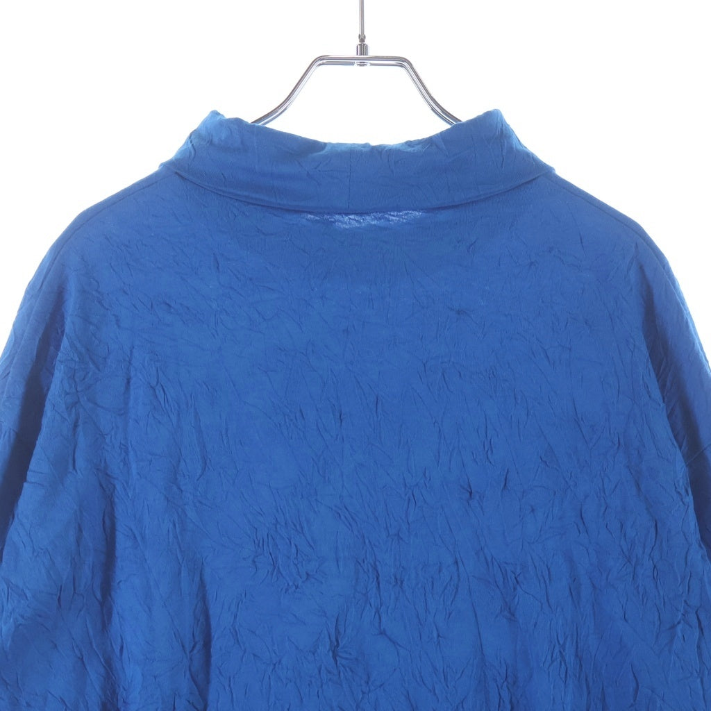 Ground Y(グラウンドワイ) CATCH WASHER RIGHT BUTTON-OPENING BIG TURTLENECK タートルネックニットセーター ブルー GP-T04-042 レディース