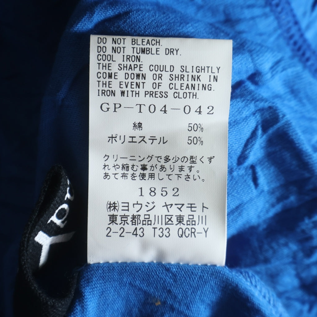 Ground Y(グラウンドワイ) CATCH WASHER RIGHT BUTTON-OPENING BIG TURTLENECK タートルネックニットセーター ブルー GP-T04-042 レディース
