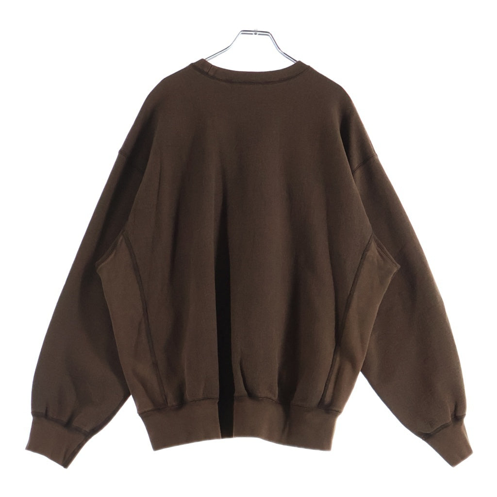 SUPREME(シュプリーム) 25SS Washed Box Logo Crewneck ウォッシュド加工 ボックスロゴ クルーネックスウェットトレーナー ブラウン