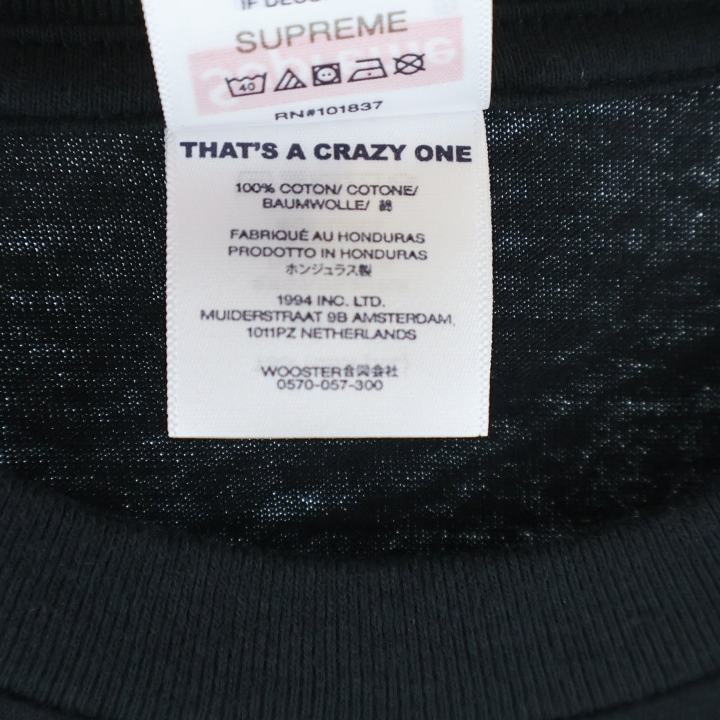 SUPREME(シュプリーム) 24AW ×Thrasher Harold Tee スラッシャー ハロルド フォトプリント クルーネック 半袖Tシャツ カットソー ブラック