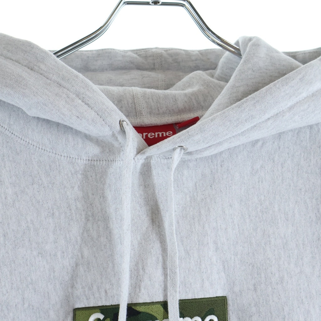 SUPREME(シュプリーム) 23AW Box Logo Hooded sweatshirt 迷彩柄 カモフラ ボックスロゴ フーデッド スウェット プルオーバーパーカー グレー