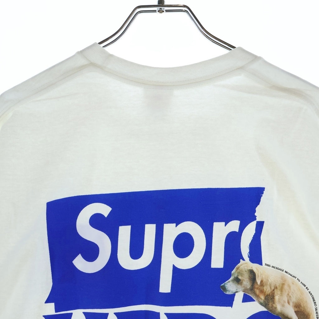 SUPREME(シュプリーム) 22SS ×ANTIHERO Dog Tee アンタイヒーロー ロゴプリント ドッグ クルーネック 半袖Tシャツ カットソー ホワイト