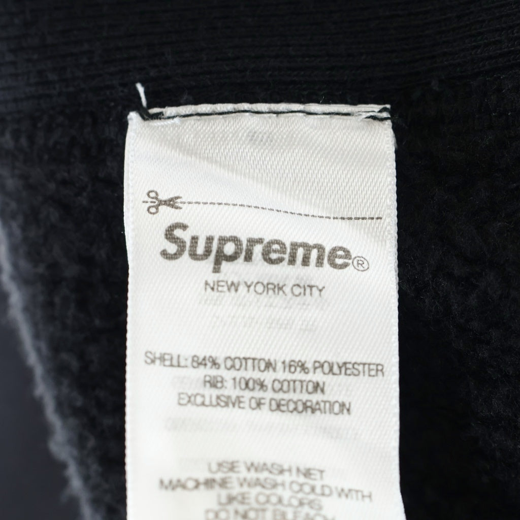 SUPREME(シュプリーム) 25SS Washed Box Logo Crewneck ウォッシュド加工 ボックスロゴ クルーネックスウェットトレーナー ブラック