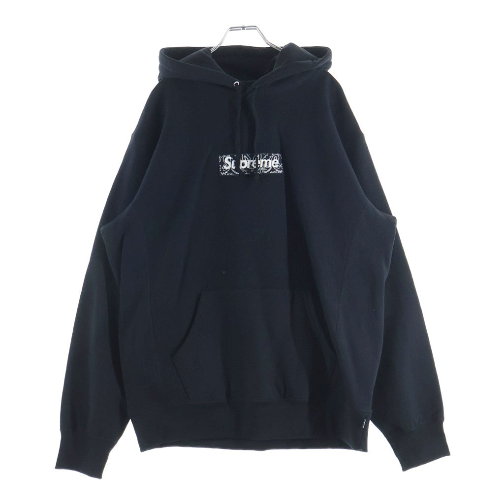 SUPREME(シュプリーム) 19AW Bandana Box Logo Hooded Sweatshirt バンダナボックスロゴ スウェット プルオーバーパーカー フーディー ブラック
