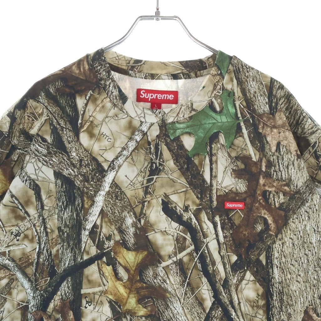 SUPREME(シュプリーム) 24AW Small Box Tee Camo スモールボックスロゴ ツリーカモ クルーネック 半袖Tシャツ カットソー ブラウン