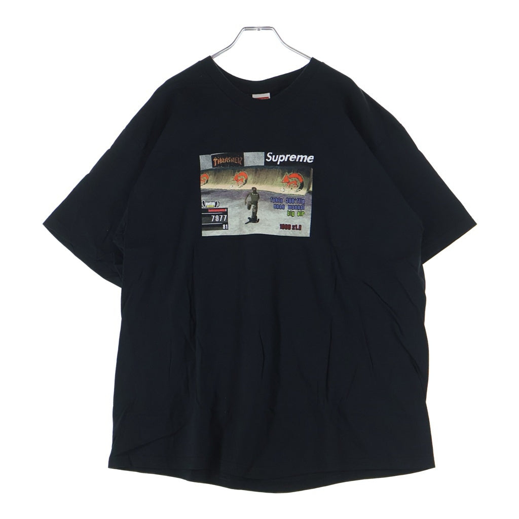SUPREME(シュプリーム) 21AW ×Thrasher Game Tee スラッシャー ゲーム プリント クルーネック 半袖Tシャツ カットソー ブラック