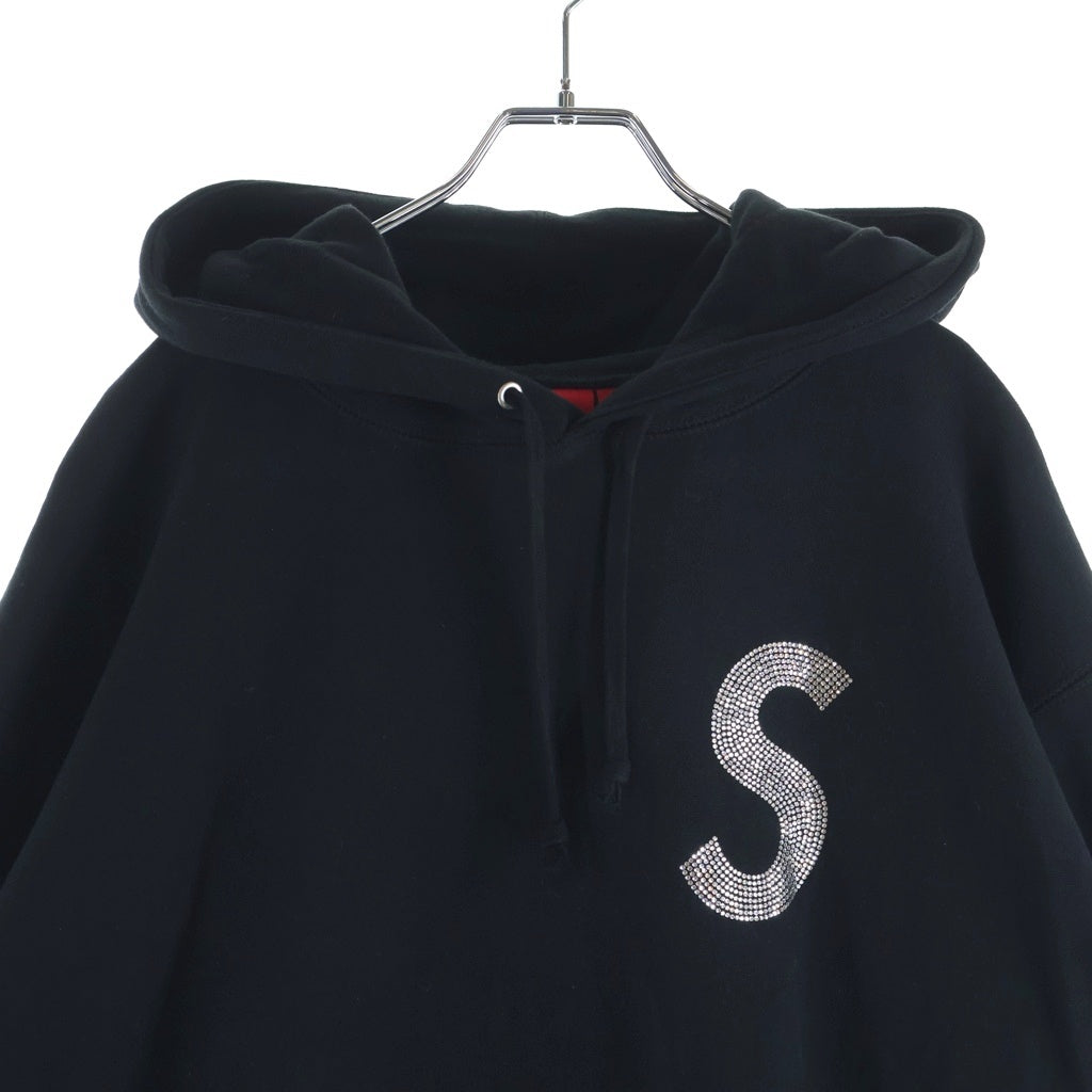 シュプリーム　supreme パーカー　スワロフスキー　ラメ　ブラック　M SUPREME(シュプリーム) 21SS Swarovski S Logo Hooded Sweatshirt