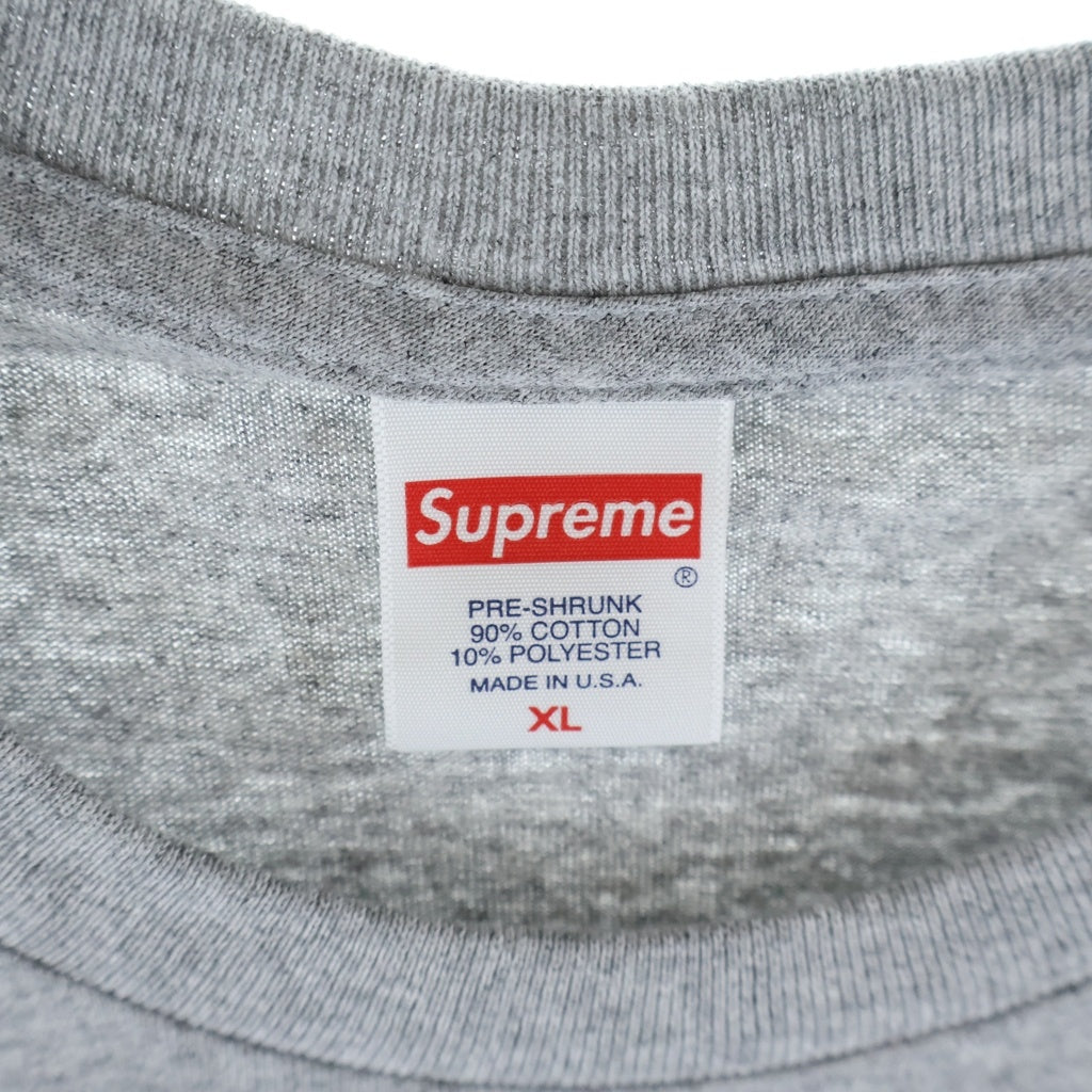 SUPREME(シュプリーム) 21AW Est 1994 Tee フロントロゴプリント クルーネック 半袖Tシャツ カットソー グレー
