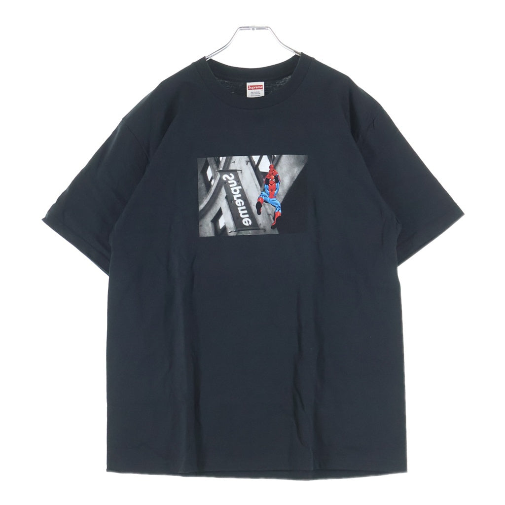 SUPREME(シュプリーム) 26SS Spider-Man Tee スパイダーマン フロントプリント クルーネック 半袖Tシャツ カットソー ブラック
