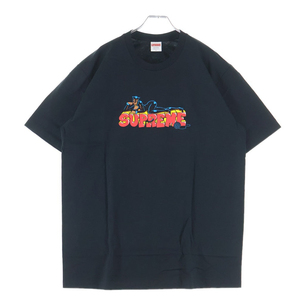 SUPREME(シュプリーム) 22AW Catwoman Tee キャットウーマン プリント クルーネック 半袖Tシャツ カットソー ブラック