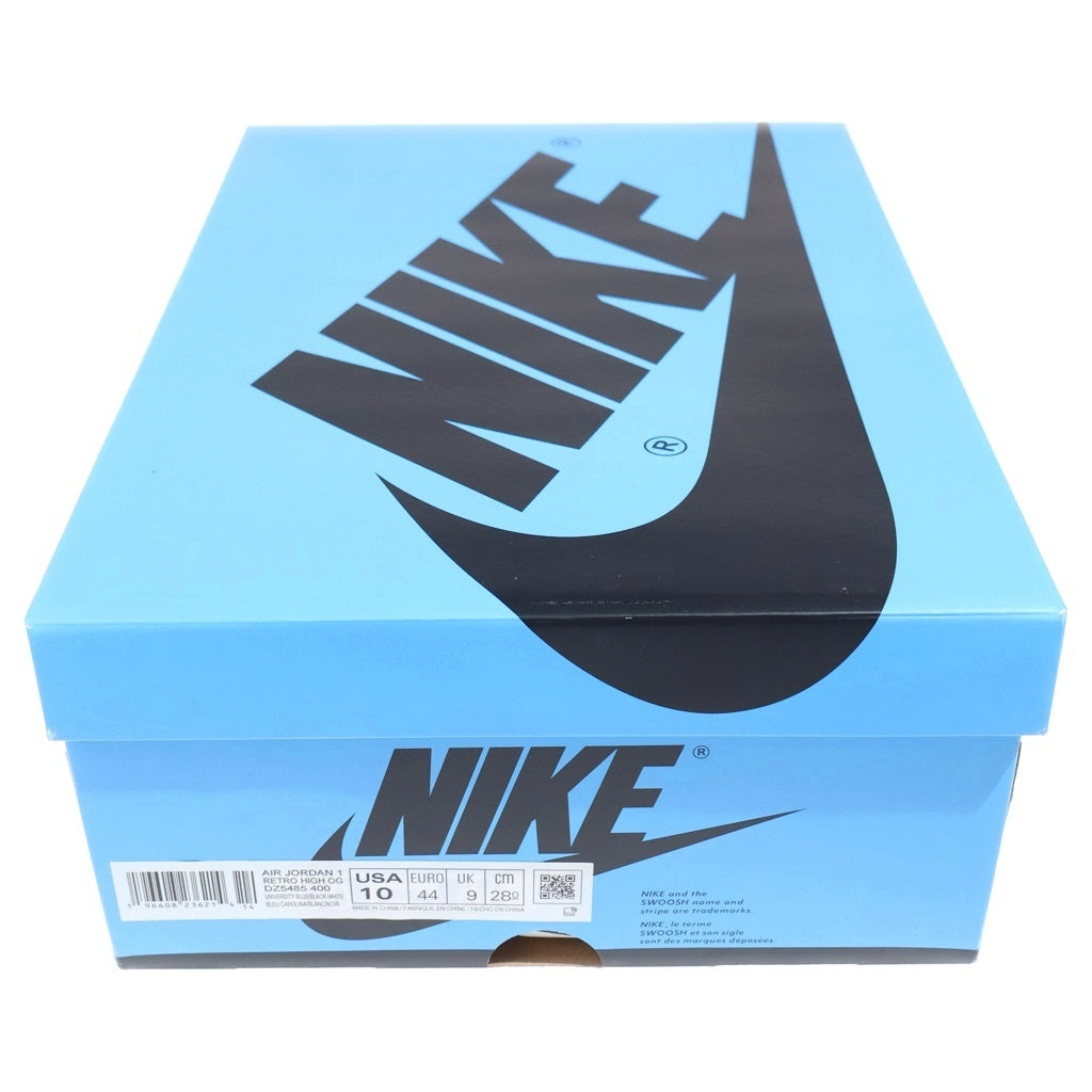 NIKE(ナイキ) AIR JORDAN 1 RETRO HI OG UNIVERSITY BLUE UNC TOE DZ5485-400 エアジョーダン レトロ ユニバーシティブルー ユーエヌシートゥ ハイカットスニーカー US10/28cm